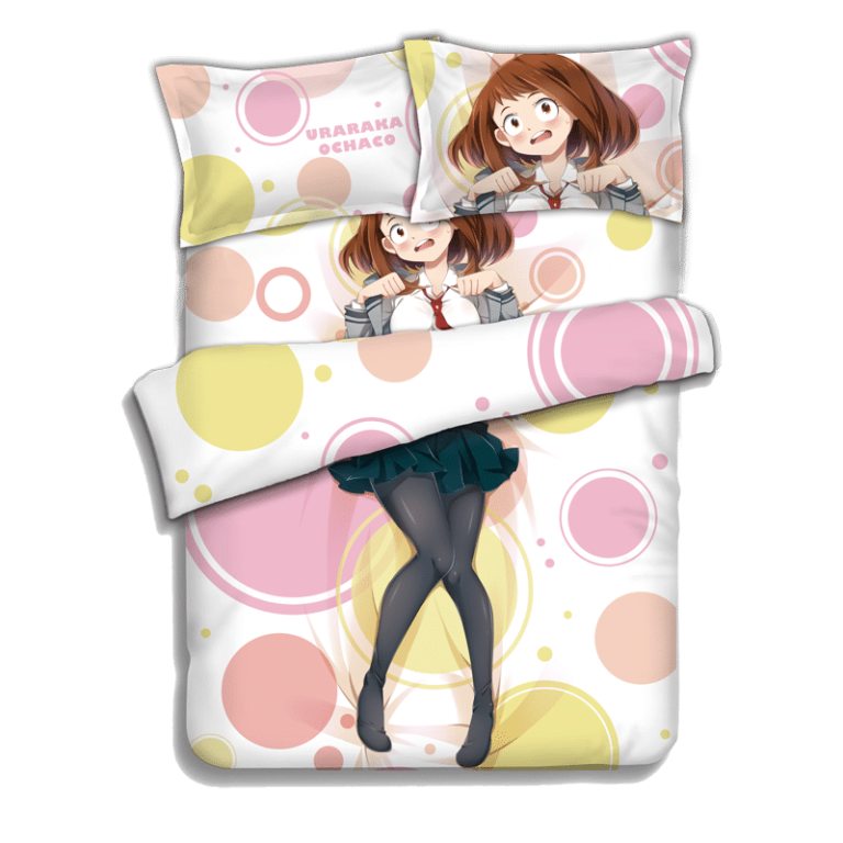 My Hero Academia Bed Set Uraraka Ochaco Anime Bedding