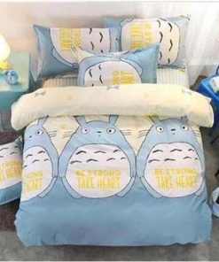 My Neighbor Totoro Bed Set Blue Totoro Anime Bedding My Neighbor Totoro Bed Set Blue Totoro Anime Bedding
