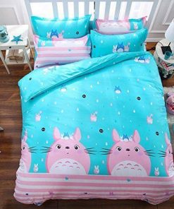 My Neighbor Totoro Bed Set Pink Totoro Anime Bedding