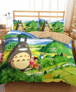 My Neighbor Totoro Bed Set Totoro And Friends Anime Bedding