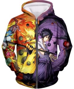 Naruto And Sasuke All Over Print Hoodie and Zip Naruto And Sasuke All Over Print Hoodie and Zip