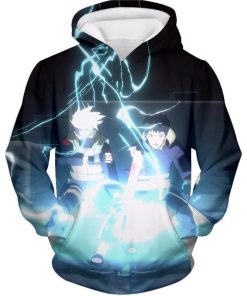 Naruto Anime Best Teammates Hatake Kakashi And Obito Uchiha Black Action 3D Printed Hoodie Naruto Anime Best Teammates Hatake Kakashi And Obito Uchiha Black Action 3D Printed Hoodie