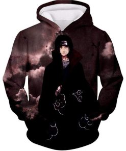 Naruto Anime Ninja Akatsuki Member Itachi Uchiha Anime All Over Print Hoodie and Zip