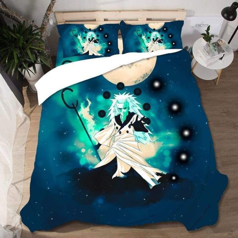 Naruto Bed Set Blue Madara Uchiha Gift Anime For Fans