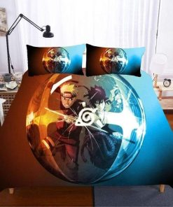 Naruto Bed Set Naruto And Sasuke Fight Bubble Reflection Anime Bedding