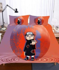 Naruto Bed Set Purple & Orange Nagato Anime Bedding