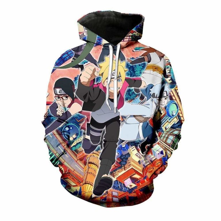 Naruto – Boruto Running All Over Print Hoodie and Zip