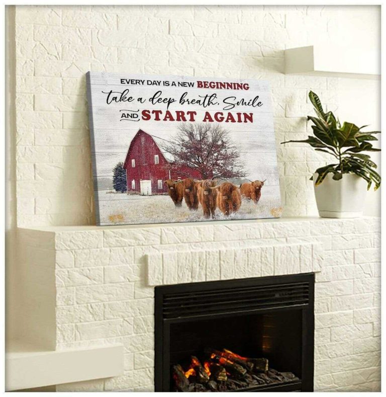 New Beginning Highland Cattle Canvas & Poster
