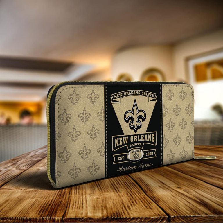 New Orleans Saints Custom Name Zippy Long Wallets
