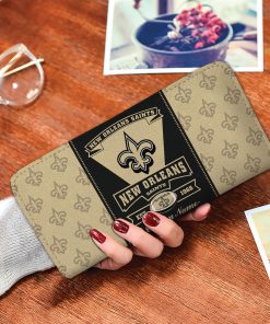 New Orleans Saints Custom Name Zippy Long Wallets
