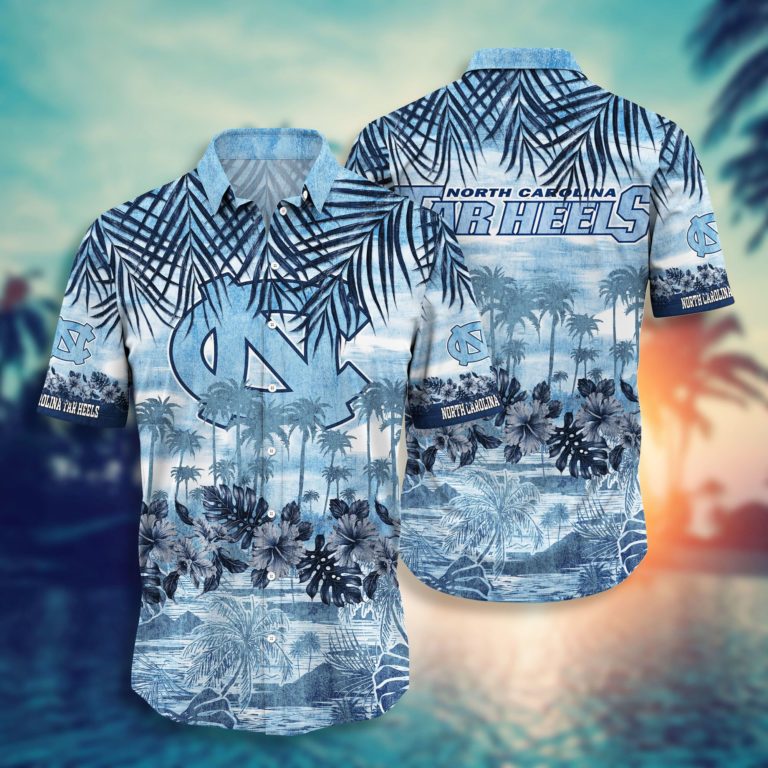 North Carolina Tar Heels Button Down Hawaiian Shirt