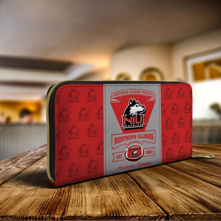 Northern Illinois Huskies Custom Name Zippy Long Wallets
