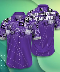 Northwestern Wildcats Casual Short Sleeve Hawaiian Shirt