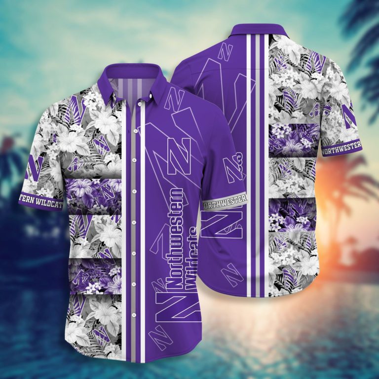 Northwestern Wildcats Hawaiian Aloha Shirts NCAA