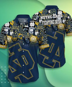 Notre Dame Fighting Irish Casual Short Sleeve Hawaiian Shirt Notre Dame Fighting Irish Casual Short Sleeve Hawaiian Shirt