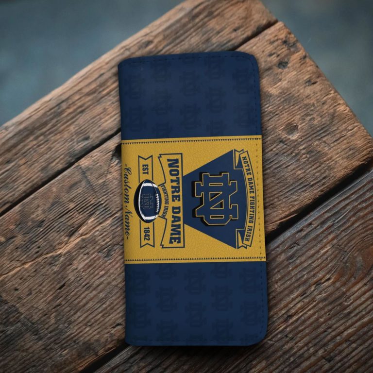 Notre Dame Fighting Irish Custom Name Zippy Long Wallets