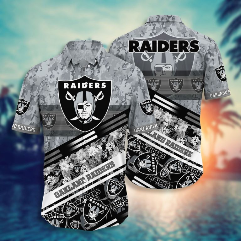 Oakland Raiders NFL Hawaiian Aloha Shirts NFL