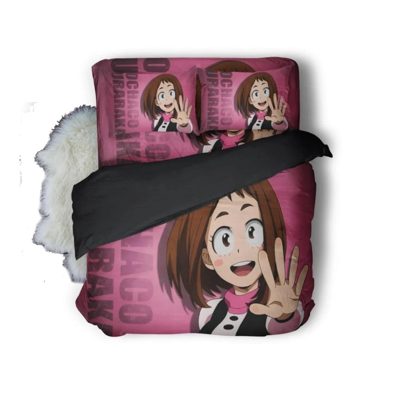Ochaco Uraraka My Hero Academia Bedding Custom Anime Bed Set