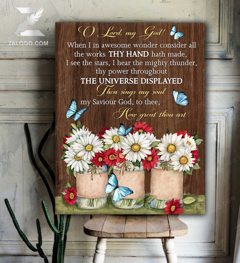 Oh Lord My God Wall Art Floral Decor