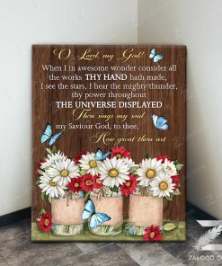 Oh Lord My God Wall Art Floral Decor