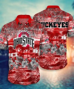 Ohio State Buckeyes Button Down Hawaiian Shirt