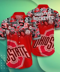 Ohio State Buckeyes Casual Short Sleeve Hawaiian Shirt