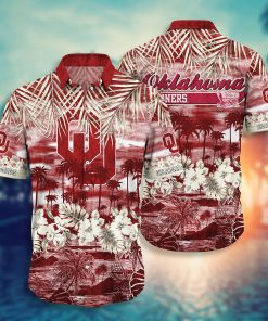 Oklahoma Sooners Button Down Hawaiian Shirt