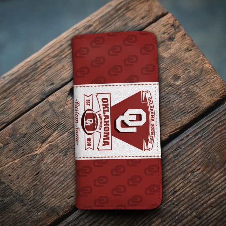 Oklahoma Sooners Custom Name Zippy Long Wallets