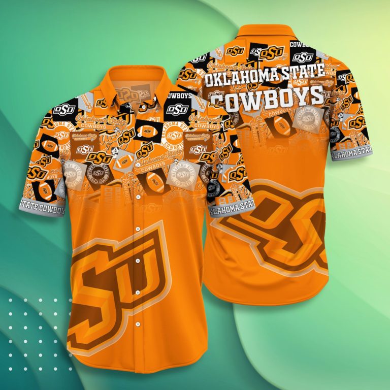 Oklahoma State Cowboys Casual Short Sleeve Hawaiian Shirt