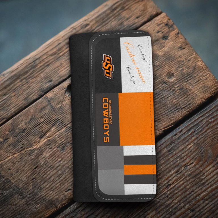 Oklahoma State Cowboys Custom Name Zip Around Wallets