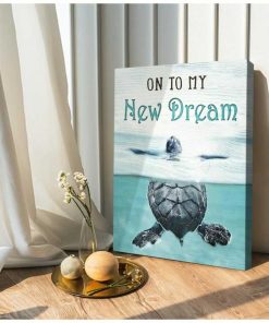 On To My New Dream Turtle Wall Art Coastal Decor On To My New Dream Turtle Wall Art Coastal Decor