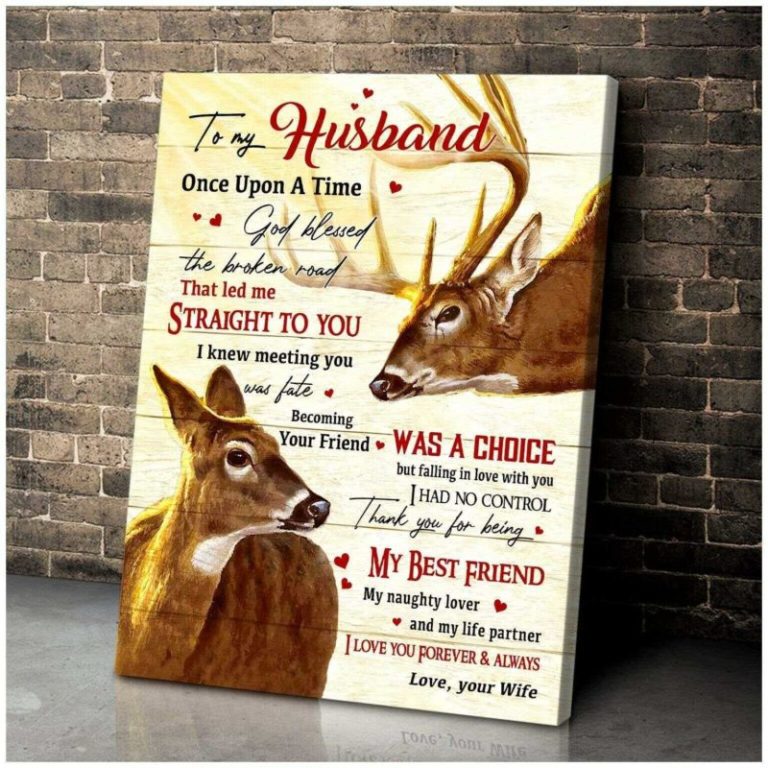 Once Upon A Time Wife To Husband Deer Wall Art Decor