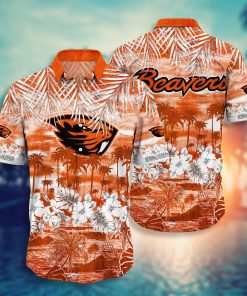 Oregon State Beavers Button Down Hawaiian Shirt