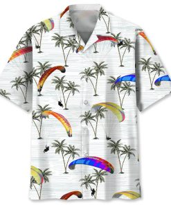 Paragliding Coconut Short Sleeve Casual Button Up Shirts