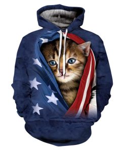 Patriot Cat 3D Hoodie