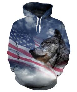 Patriot Wolf 3D Hoodie Patriot Wolf 3D Hoodie