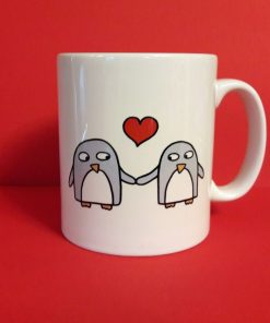 Penguin Anniversary Love Valentine Mug