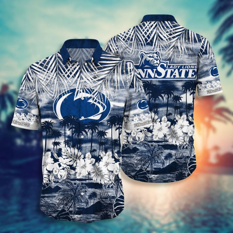 Penn State Nittany Lions Button Down Hawaiian Shirt