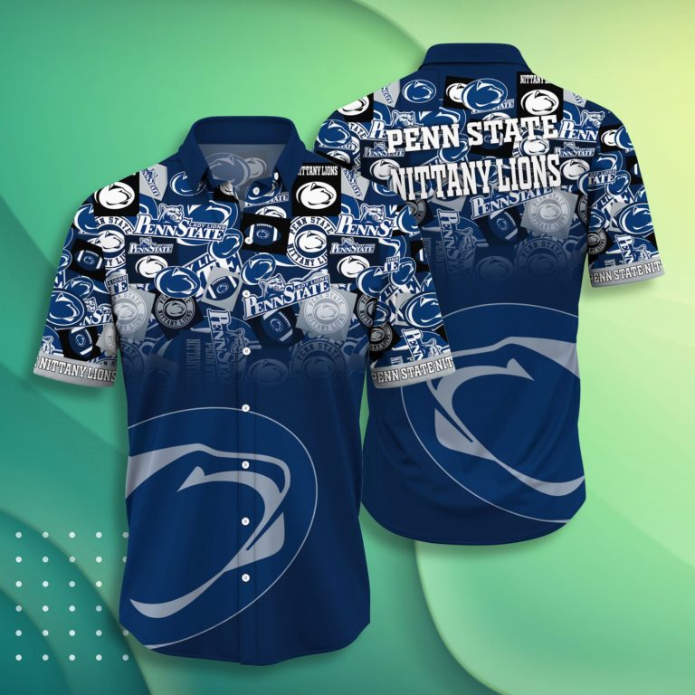 Penn State Nittany Lions Casual Short Sleeve Hawaiian Shirt