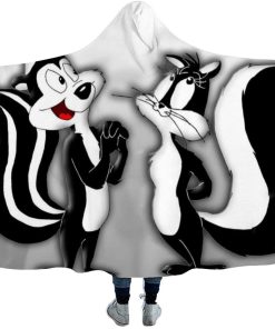Pepe Le Pew Hooded Blanket Pepe Le Pew Hooded Blanket