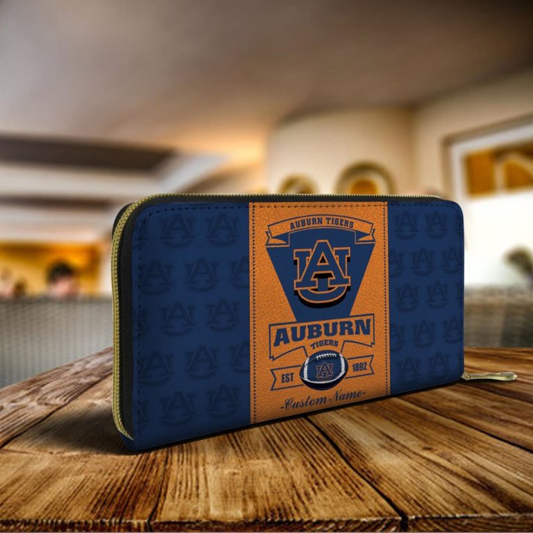 Personalized Name Auburn Tigers Zippy Long Wallets