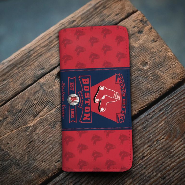 Personalized Name Boston Red Sox Zippy Long Wallets