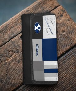 Personalized Name BYU Cougars Zip Around Wallets