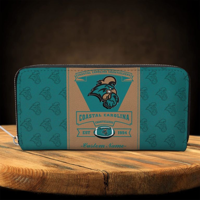 Personalized Name Coastal Carolina Chanticleers Zippy Long Wallets
