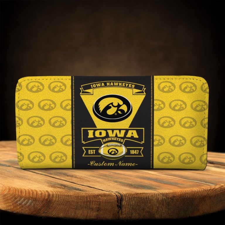 Personalized Name Iowa Hawkeyes Zippy Long Wallets