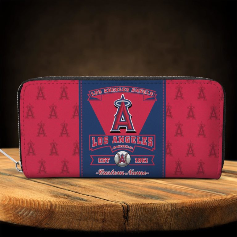 Personalized Name Los Angeles Angels Zippy Long Wallets