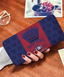 Personalized Name New York Giants Classic Zip Wallet