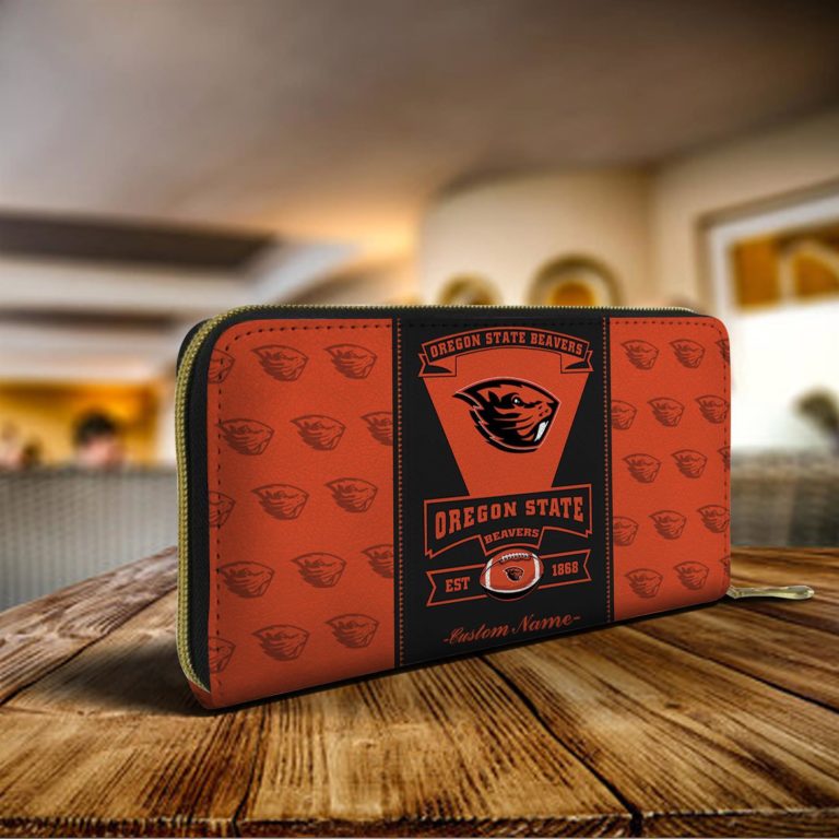 Personalized Name Oregon State Beavers Zippy Long Wallets