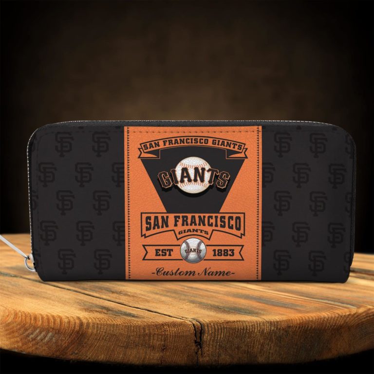 Personalized Name San Francisco Giants Classic Zip Wallet