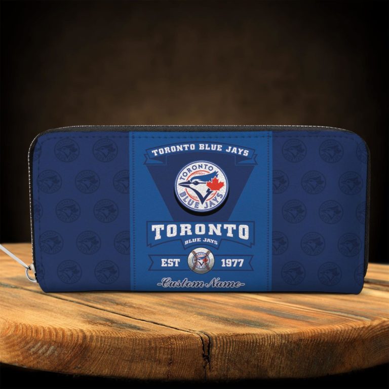 Personalized Name Toronto Blue Jays Zippy Long Wallets